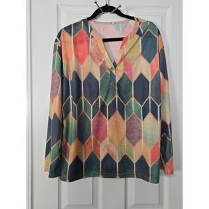 Womans‎ long Sleeve Blouse Plus Size 2XL. Multiple Colors